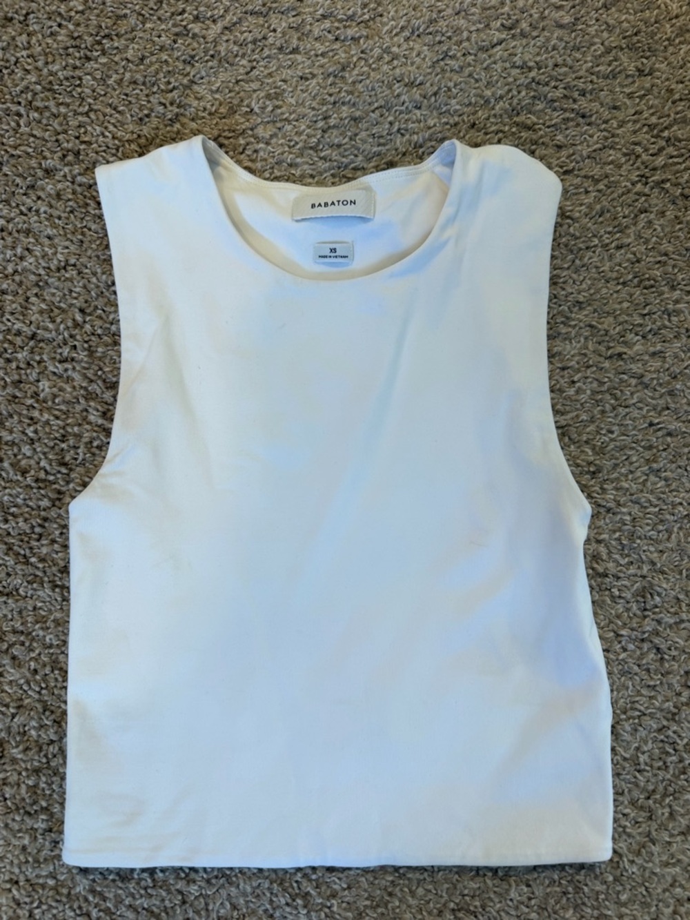 Babaton White Crewneck Muscle Tank